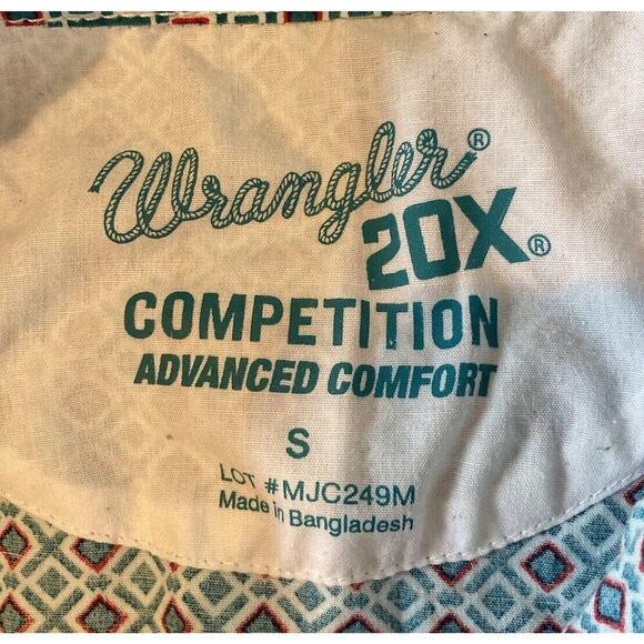 Wrangler 20x Competition Long Sleeve Shirt Small Men’s Blue Pearl Snap Front - Picture 3 of 8